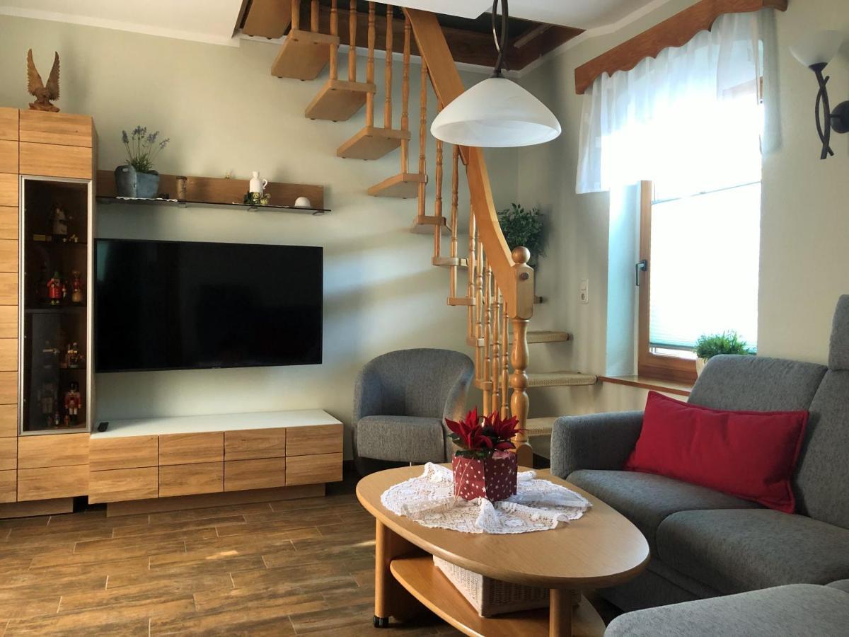 Ferienhaus Erzgebirge "An Der Trebe" Mit Kamin Und Sauna Neuhausen  Esterno foto